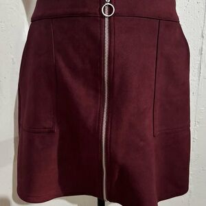 Maurices Red A-Line Mini Skirt for Work